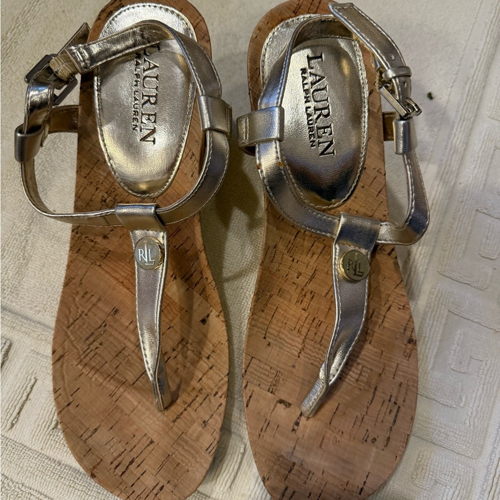 Lauren Ralph Lauren Metallic Sandals